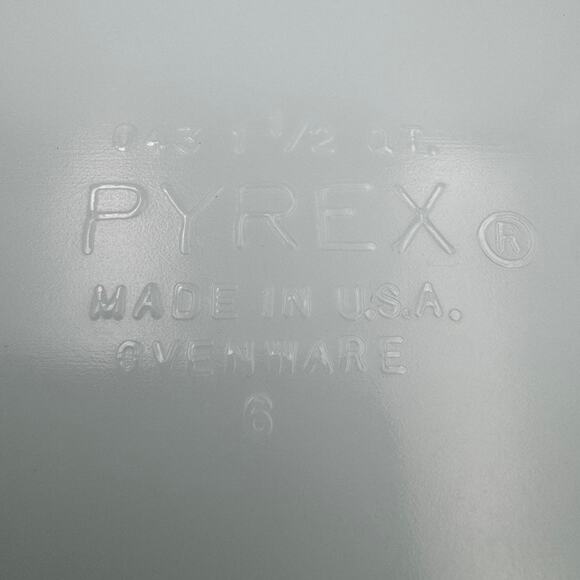 Pyrex Snowflake Turquoise 043 1.5 Qt Oval Casserole Baking Dish MCM Vintage - Picture 11 of 15